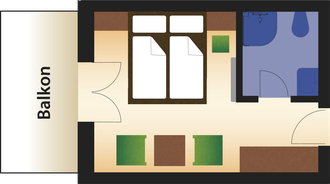 Kuschelzimmer mit Balkon