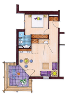 Top-Suite 2 Zimmer 70m² (mit Wintergarten und Dachterrasse)