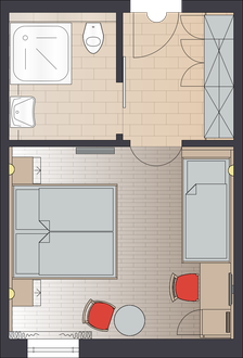 Dreibettzimmer (ohne Balkon)