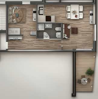 Appartements mit Panorama Balkon