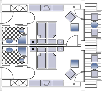 Doppelzimmer Ost-/ Westlage mit Verbindungstüre